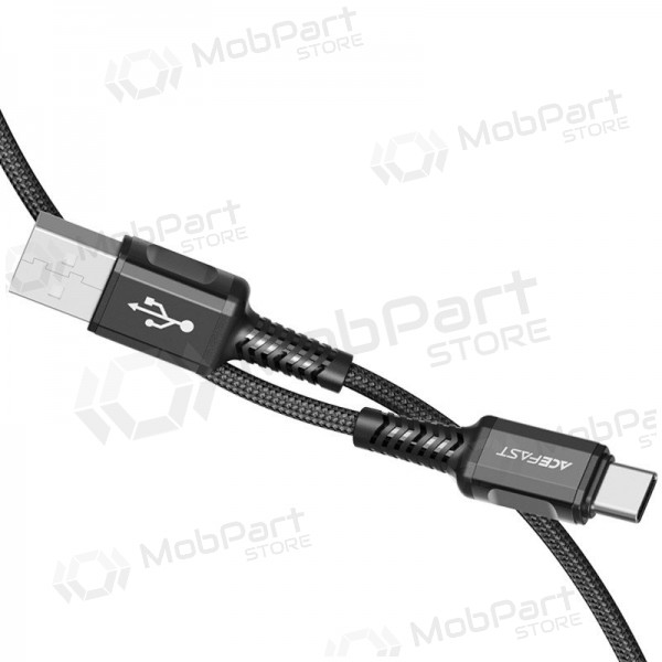 USB cabo Acefast C1-04 USB-A to USB-C 1.2m preto
