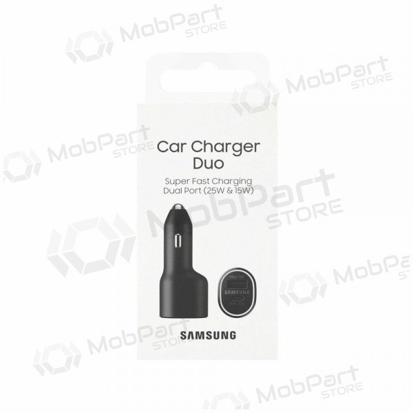 Carregador automobilinis original Samsung EP-L4020NBEGEU 1xType-C 1xUSB-A preto na embalagem 40W