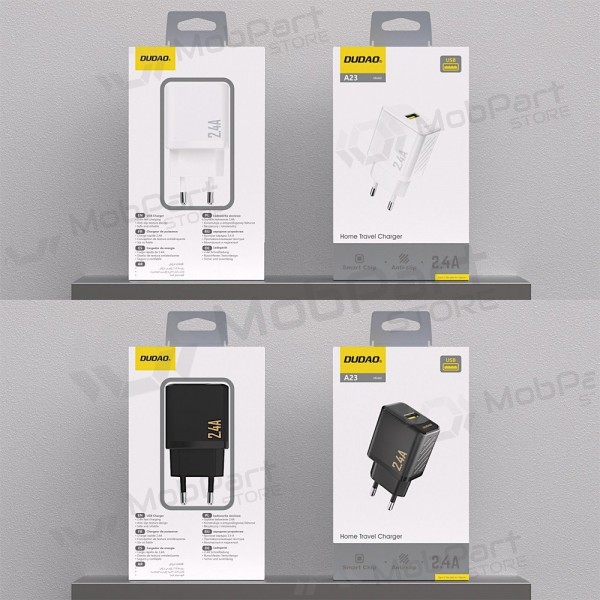 Carregador de telefone Dudao A23 12 W USB-A preto