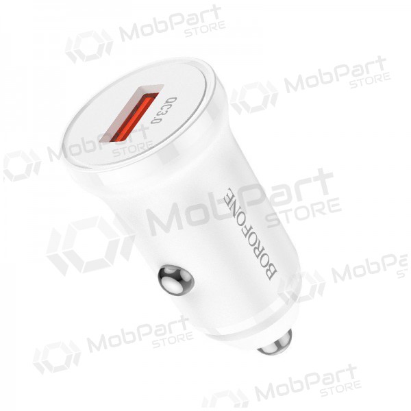 Carregador automobilinis Borofone BZ18 Quick Charge 3.0 18W (branco)