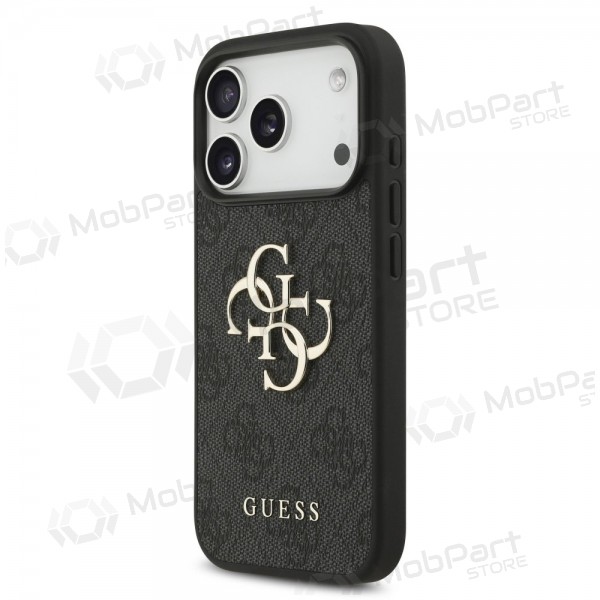 Capa para Apple iPhone 17 Pro -Guess PU 4G Metal Logo Strap- (preto)
