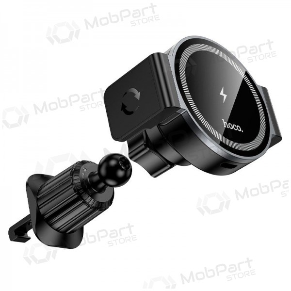 Suporte de telefone para carro com carregamento sem fio Hoco HW35 MagSafe 15 W para as grelhas de ventilação.