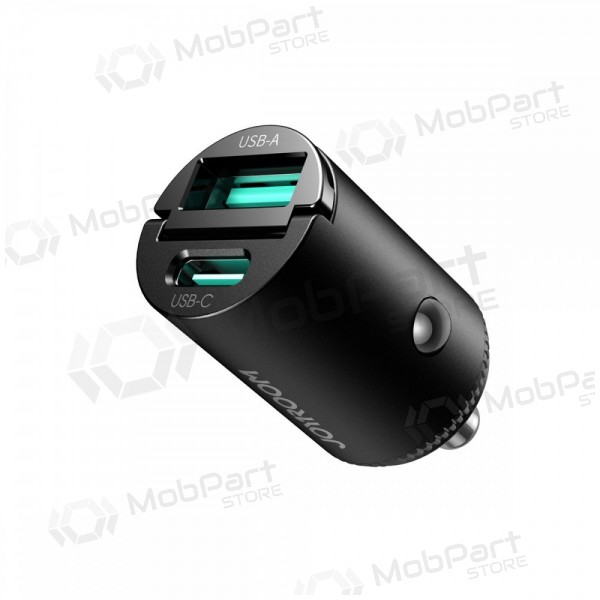 Carregador de telefone para carro Joyroom JR-CCN18 65 W USB-C + USB-A preto