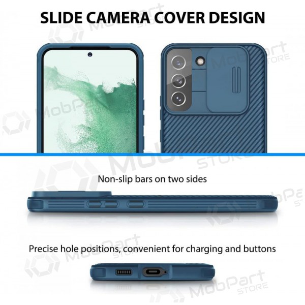 Samsung Galaxy S24 capa „Nillkin CamShield Pro“ (azul)