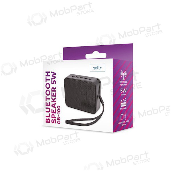 Coluna Bluetooth portátil Setty Speaker W5r (preta)