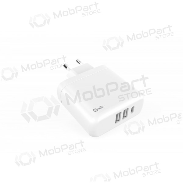 Carregador BeHello USB-C 45W PD + 2 USB (branco)