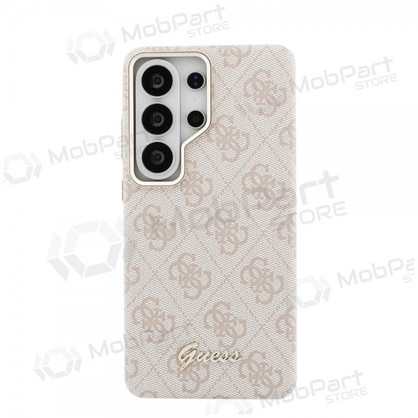 Capa Samsung Galaxy S26 Ultra - Guess PU 4G Script Metal Logo Magnetic (rosa)