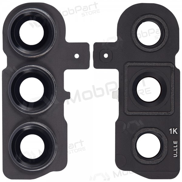 Vidro da câmera Samsung Galaxy S23, S23+ com moldura (preto)