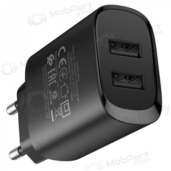 Carregador Borofone BN2 2xUSB 2.1A (preto)