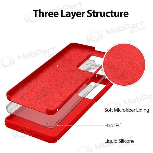 Capa de Silicone Mercury para Samsung Galaxy A34 (Vermelho)