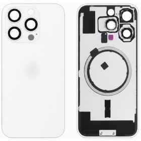 Capa traseira para Apple iPhone 16 Pro (branca) (Premium)
