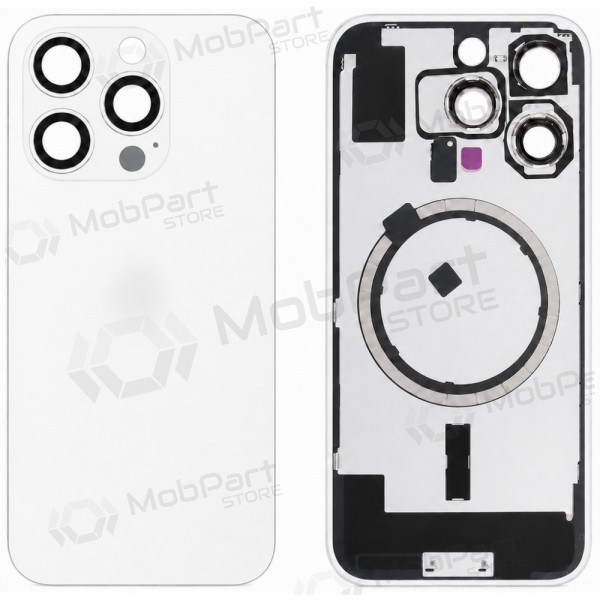 Capa traseira para Apple iPhone 16 Pro (branca) (Premium)