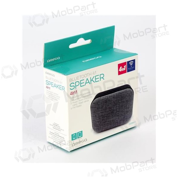 Coluna Bluetooth portátil OMEGA OG58 (MicroSD, mãos-livres, AUX, FM) (preta)