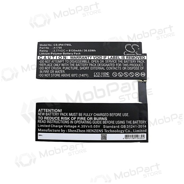Apple iPad A1701 Pro 10.5 / iPad A1798 Pro 10.5 bateria, akumuliatorius (8134mAh) Apple iPad A1701 Pro 10.5 / iPad A1798 Pro 10.5 bateria, akumuliatorius (8134mAh)