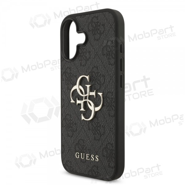 Capa para Apple iPhone 17 -Guess PU 4G Metal Logo- (cinzento)