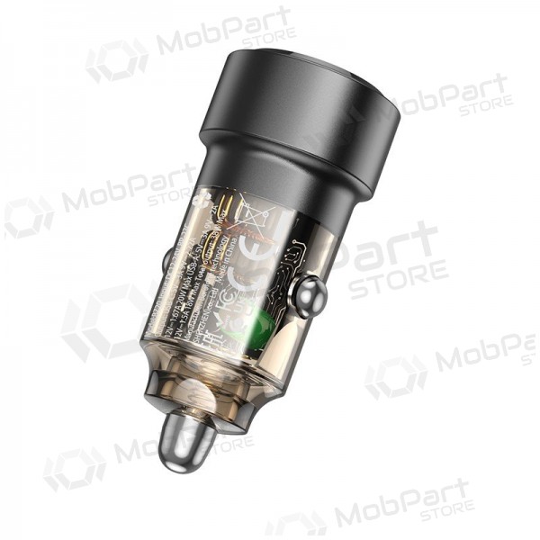 Carregador automobilinis Borofone BZ20 PD20W+QC3.0 38W preto