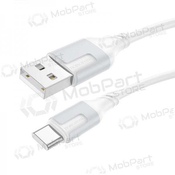 Cabo USB-C Borofone BX101 USB-A para USB-C 1 m branco