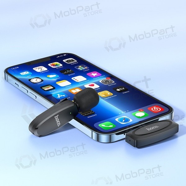 Microfone Hoco L15 Lightning preto