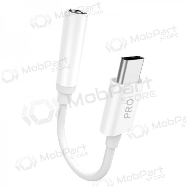 Adaptador de áudio Dudao L16CPro USB-C para 3.5 mm branco