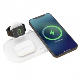 Carregador sem fio Devia 3in1 Smart Phone, Apple Watch, Airpods (branco)