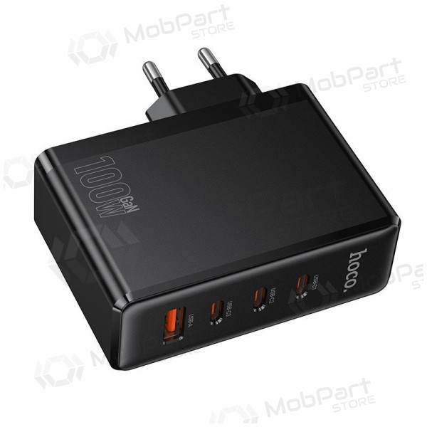 Carregador de telefone Hoco N85 100 W 3x USB-C + USB-A preto