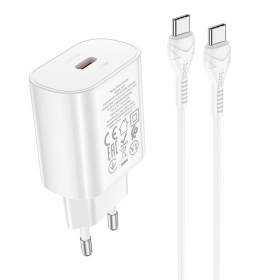 Carregador buitinis Hoco N22 Jetta PD25W + Type-C branco