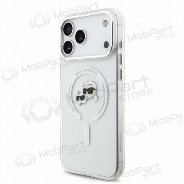 Capa para Apple iPhone 18 Pro - Karl Lagerfeld IML K&CH Heads Metal Frame MagSafe (transparente)