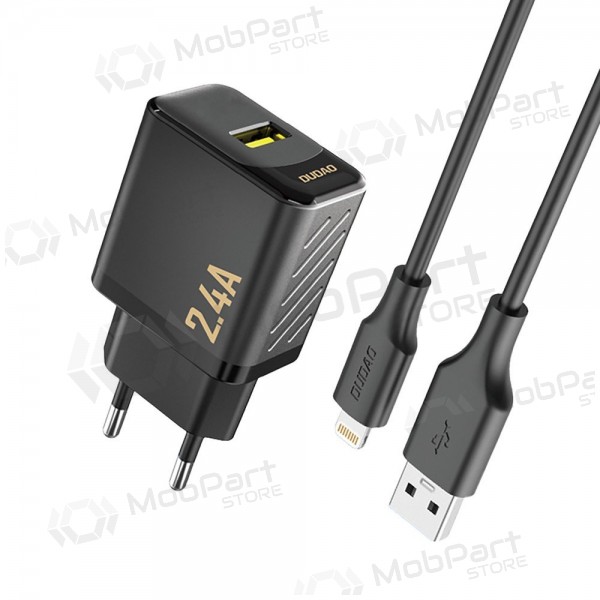 Carregador de telefone Dudao A23L 12 W USB-A com cabo USB-A para Lightning 1 m preto