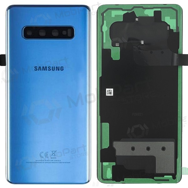 Samsung G975 Galaxy S10 Plus tampa traseira da bateria azul (Prism Blue) (usado grade C, original)