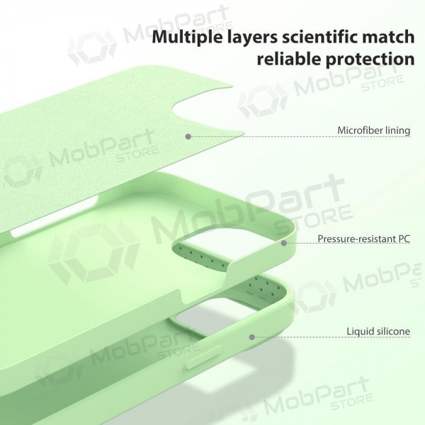 Capa para Apple iPhone 14 - Nillkin Silicone (verde claro)