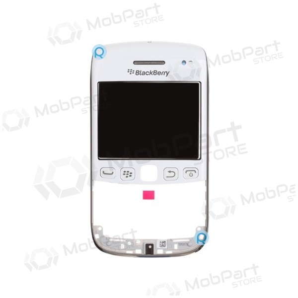 Vidro tátil BlackBerry 9790 com moldura frontal e altifalante (branco) (usado, original)