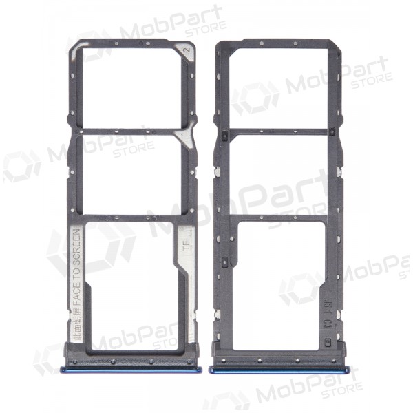 Suporte de cartão SIM Xiaomi Redmi Note 8, Redmi Note 8 2021 (azul)