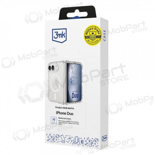 Capa para Apple iPhone Duo - 3mk Armor MagCase (transparente)