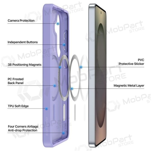 Capa para Samsung Galaxy S26+ - Dux Ducis Yind MagSafe (violeta)