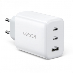 Carregador buitinis Ugreen CD275 2xUSB-C/USB-A 65W branco