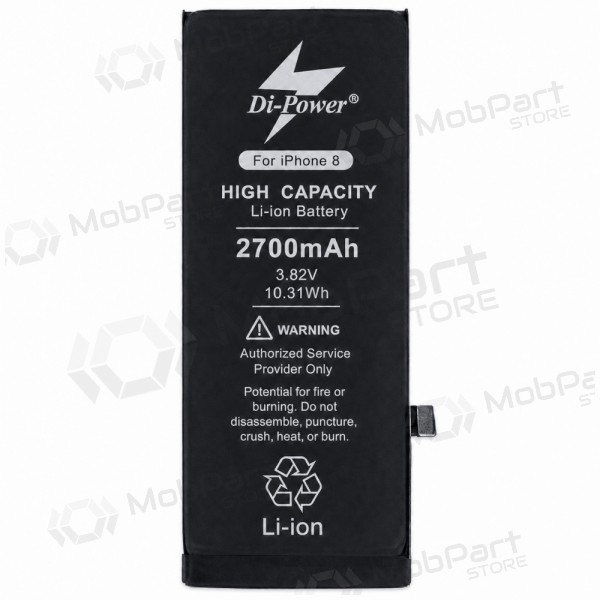 Bateria Apple iPhone 8, acumulador Di-Power 2700 mAh (capacidade aumentada)