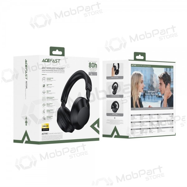 Fones de ouvido sem fio com microfone Acefast H14 Bluetooth USB-C pretos