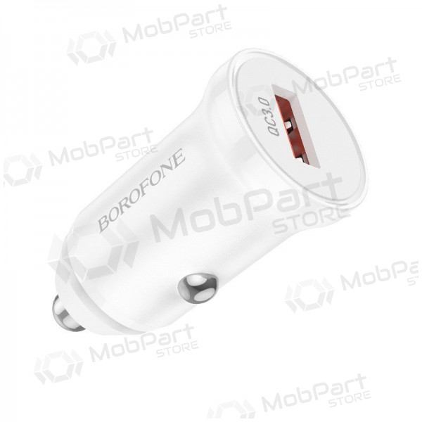 Carregador automobilinis Borofone BZ18 Quick Charge 3.0 18W (branco)