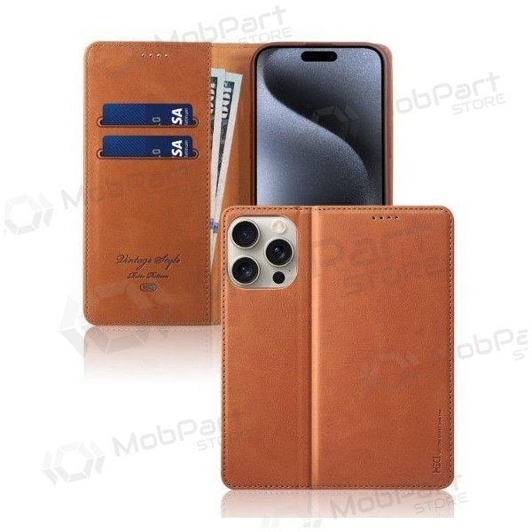 Samsung Galaxy A57 capa - HDD Magnetic Wallet Case (marrom)
