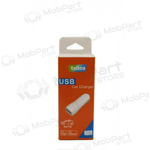 Carregador automobilinis Tellos C102 USB (1A) (branco)