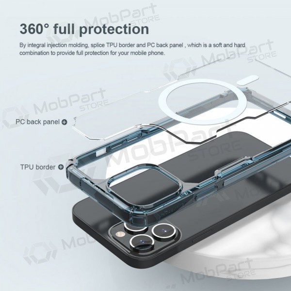 Apple iPhone 13 Pro Max capa „Nillkin Nature Magnetic“ (branco) Apple iPhone 13 Pro Max capa „Nillkin Nature Magnetic“ (branco)