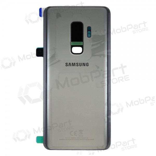 Samsung G965F Galaxy S9 Plus tampa traseira da bateria cinza (Titanium Gray) (usado grade C, original)