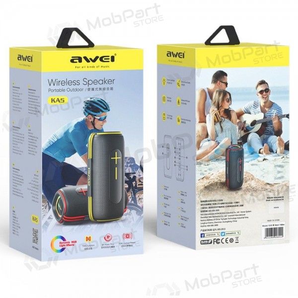 Bluetooth alto-falante portátil Awei KA5 20W preto
