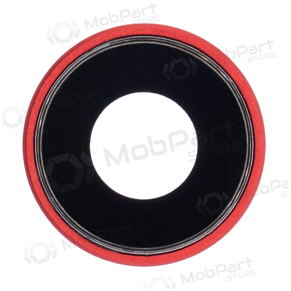 Apple iPhone XR lente vidro da câmera (vermelho) (com moldura)