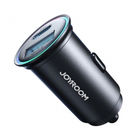 Carregador automobilinis Joyroom JR-CCN04 USB-C/USB-A 60W preto