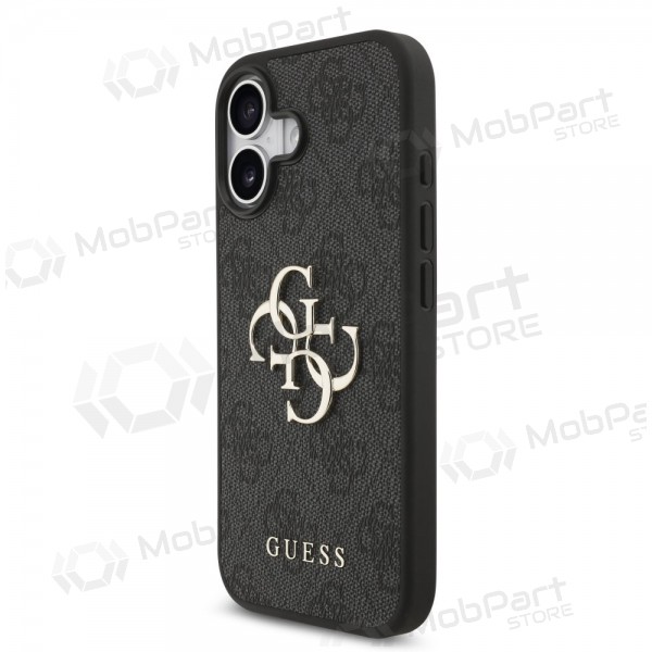 Capa para Apple iPhone 17 -Guess PU 4G Metal Logo- (cinzento)