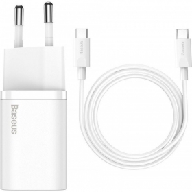 Carregador buitinis Baseus Super Si 25W + Type-C 1.0m branco TZCCSUP-L02