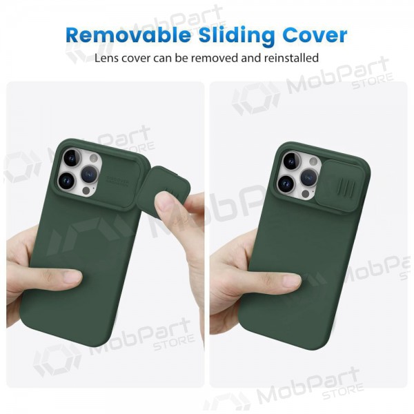 Apple iPhone 14 Pro Max capa „Nillkin Silicone“ (verde escuro) Apple iPhone 14 Pro Max capa „Nillkin Silicone“ (verde escuro)