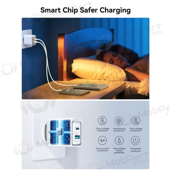 Carregador Joyroom JR-TCF15 USB-C/USB-A 30W branco