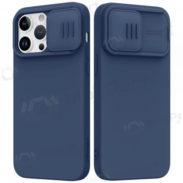 Apple iPhone 15 Pro Max capa „Nillkin Silicone“ (azul escuro)